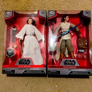 Star Wars Elite Series Princess Leia and Rey figures